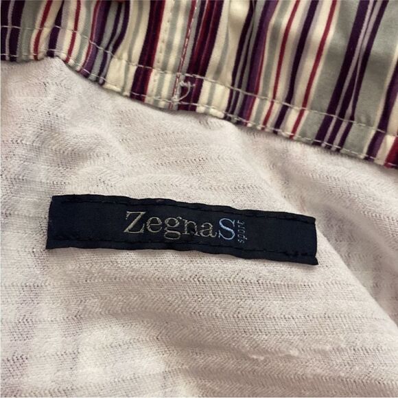 Zegna Sport Striped Multicolor Shorts, M - Picture 7 of 8